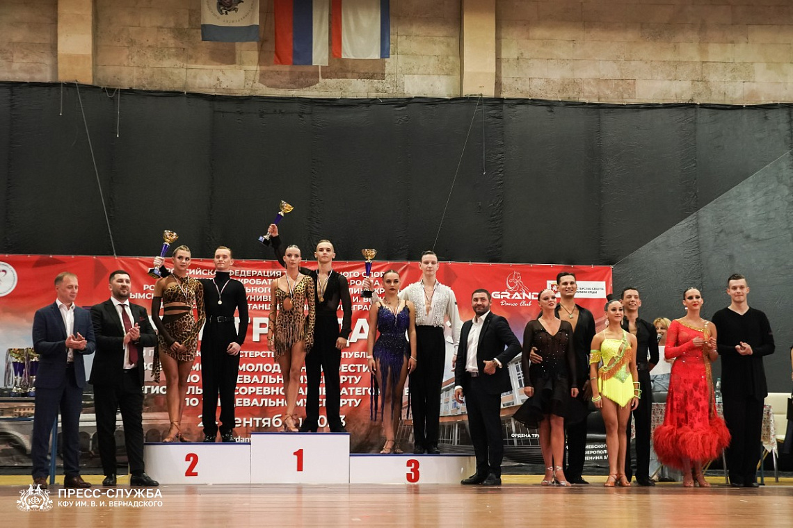 ПОЗДРАВЛЯЕМ! Студенты КГУФКСТ одержали победу на Всекрымском молодежном фестивале танцевального спорта.