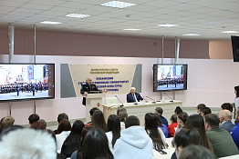 В КГУФКСТ состоялась встреча обучающихся с депутатом Государственной Думы Федерального Собрания Российской Федерации Николаем Александровичем Долудой.