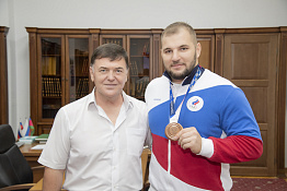 Приём в ректорате призёра Олимпийских игр Сергея Семёнова (11.08.2021)