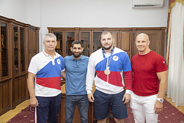 Приём в ректорате призёра Олимпийских игр Сергея Семёнова (11.08.2021)