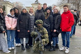 Студенты гуманитарного колледжа посетили реконструкцию событий в честь 80-летия со дня освобождения г. Краснодара от немецко-фашистских захватчиков.