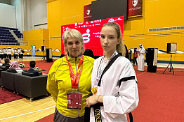 ПОЗДРАВЛЯЕМ! Студентка КГУФКСТ завоевала золотую медаль на Открытом чемпионате Бахрейна по паратхэквондо.