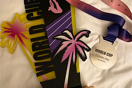  Студентка факультета спорта Александра Лямина - обладатель Кубка мира по прыжкам на батуте!