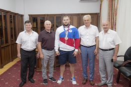 Приём в ректорате призёра Олимпийских игр Сергея Семёнова (11.08.2021)