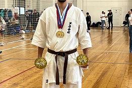 Обучающийся КГУФКСТ завоевал золото в соревнованиях Первенство и Чемпионат ЮФО по Ашихара-Каратэ!
